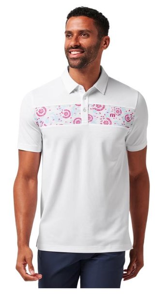 Travis Mathew Good Good Flourish pánské polo, bílé