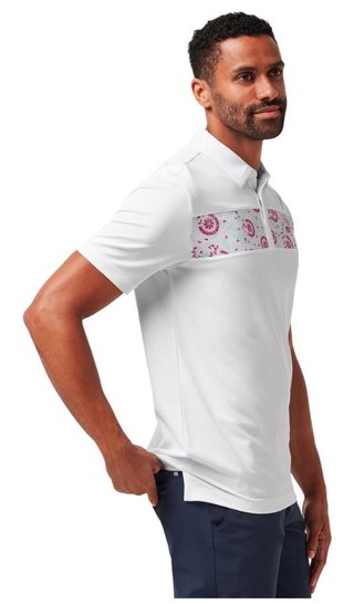 Travis Mathew Good Good Flourish pánské polo, bílé