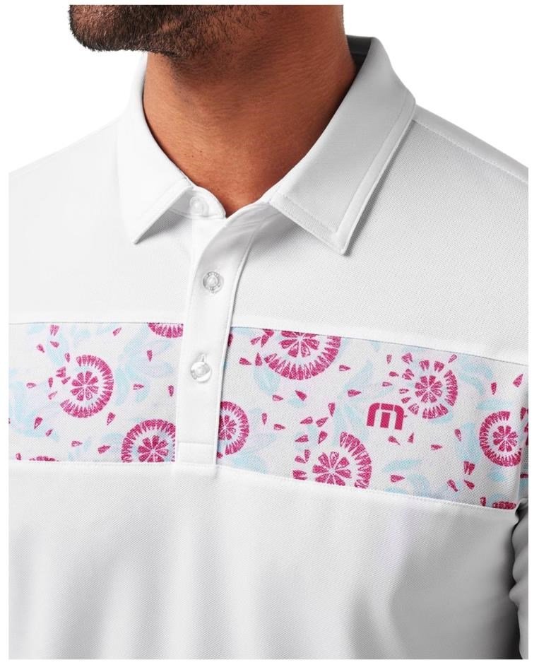 Travis Mathew Good Good Flourish pánské polo, bílé