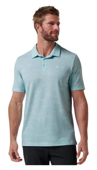 Travis Mathew Featherweight City pánské polo, cory blue