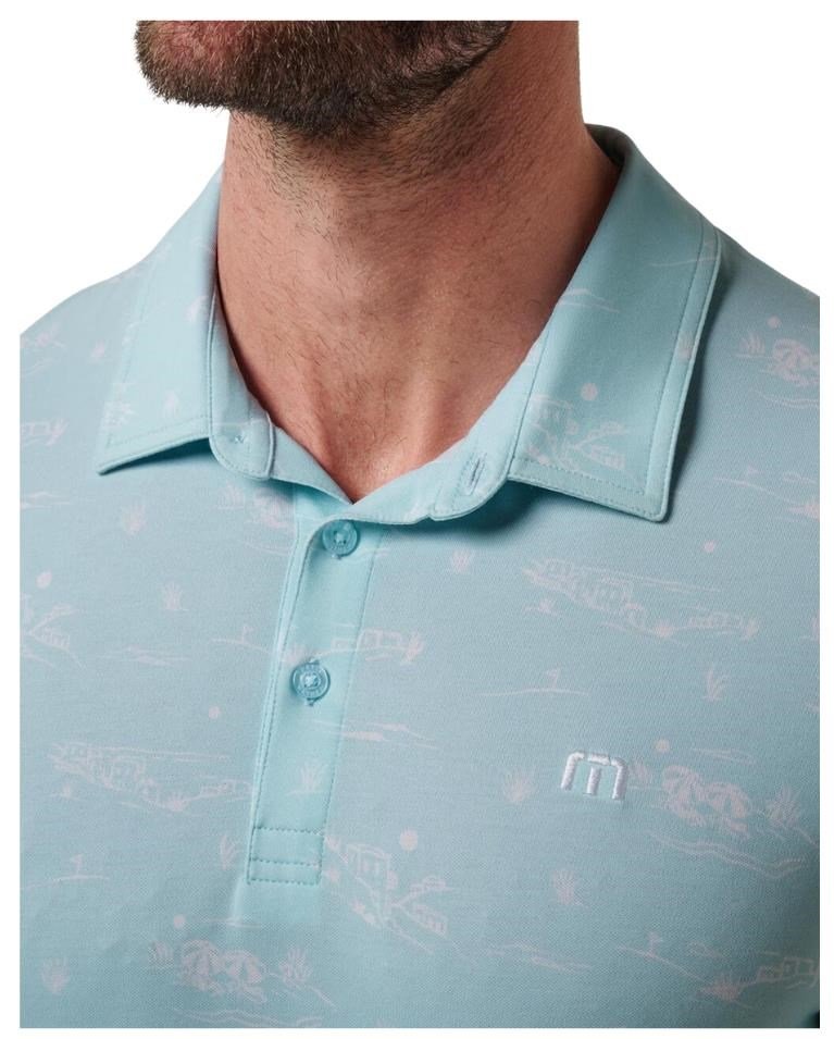 Travis Mathew Featherweight City pánské polo, cory blue