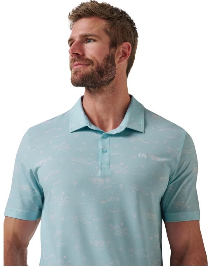 Travis Mathew Featherweight City pánské polo, cory blue