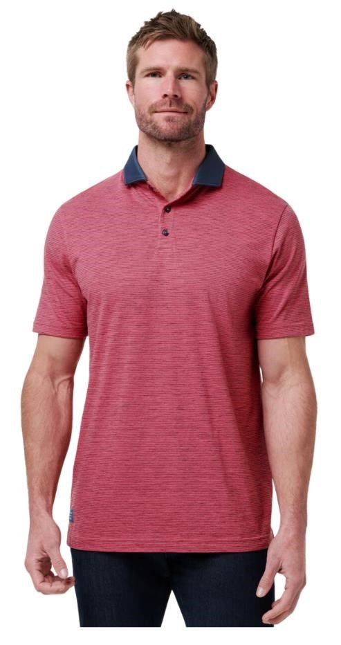Travis Mathew Common Interest pánské polo, rose wine