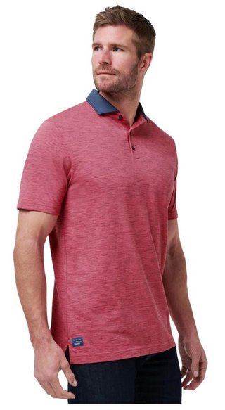 Travis Mathew Common Interest pánské polo, rose wine