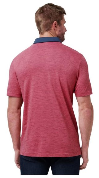Travis Mathew Common Interest pánské polo, rose wine