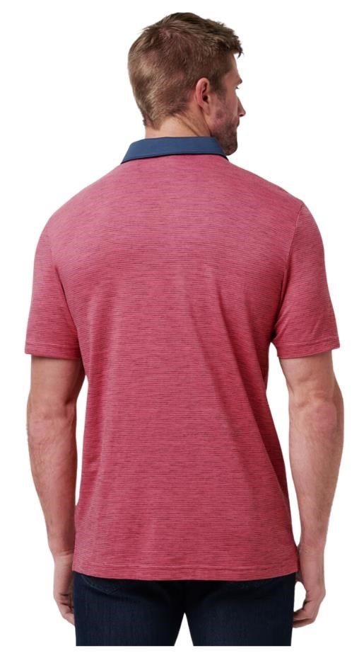 Travis Mathew Common Interest pánské polo, rose wine