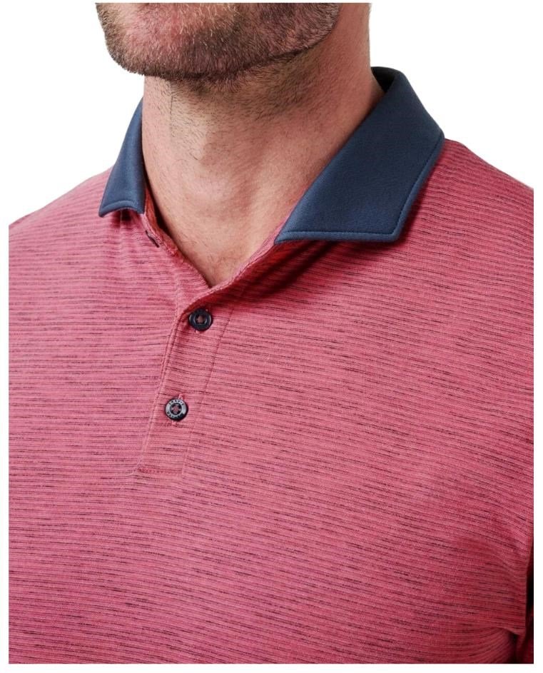Travis Mathew Common Interest pánské polo, rose wine