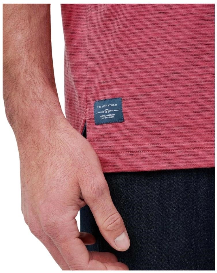 Travis Mathew Common Interest pánské polo, rose wine