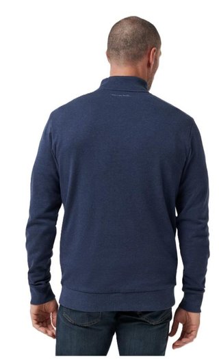 Travis Mathew CLOUD QUARTER ZIP 2.0 pánská fleecová mikina, modrá