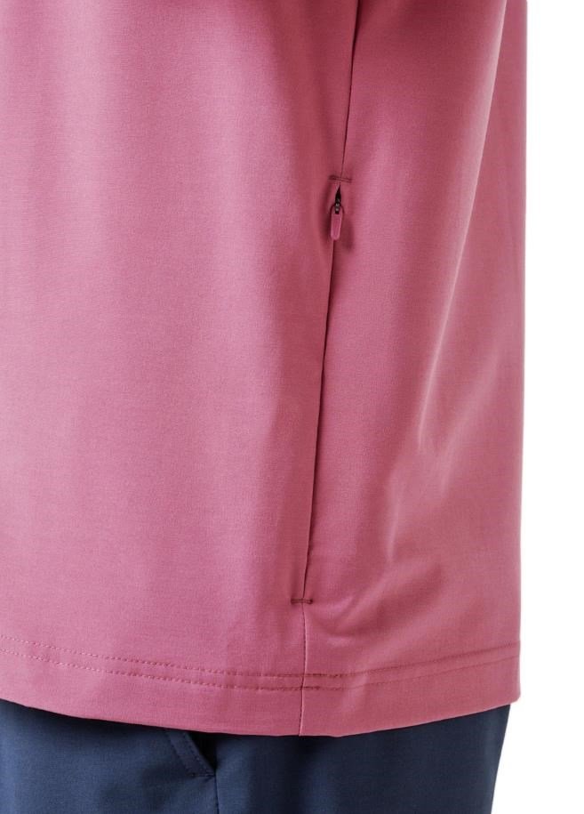 Travis Mathew AIR TRAM QUARTER ZIP pánská mikina, rose wine