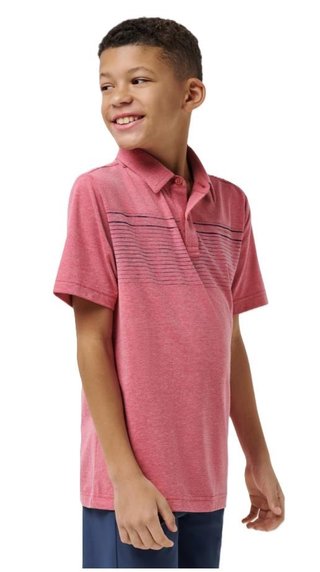 Travis Mathew FINAL CALL dětské polo, růžové