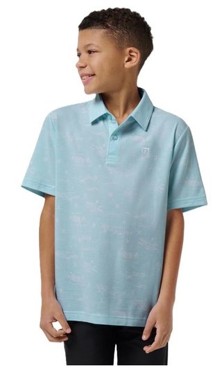 Travis Mathew TROPICAL ROAD dětské polo, modré