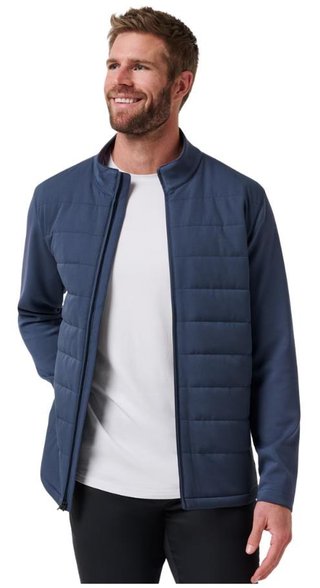 Travis Mathew Point of Sail Full-Zip pánská bunda, mood indigo