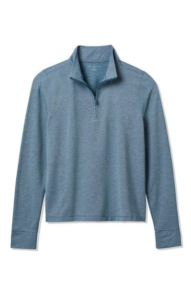 Travis Mathew Featherweightt Active zip long sleeve dámské polo, modré