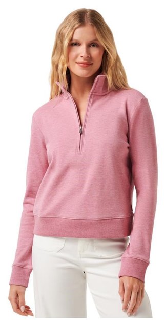 Travis Mathew Cloud Fleece Half-Zip dámská mikina, heather foxglove