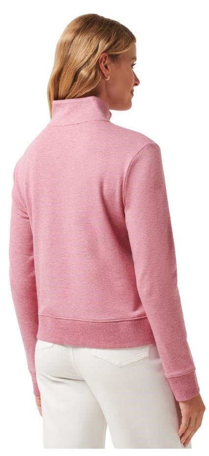 Travis Mathew Cloud Fleece Half-Zip dámská mikina, heather foxglove