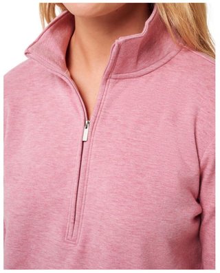 Travis Mathew Cloud Fleece Half-Zip dámská mikina, heather foxglove