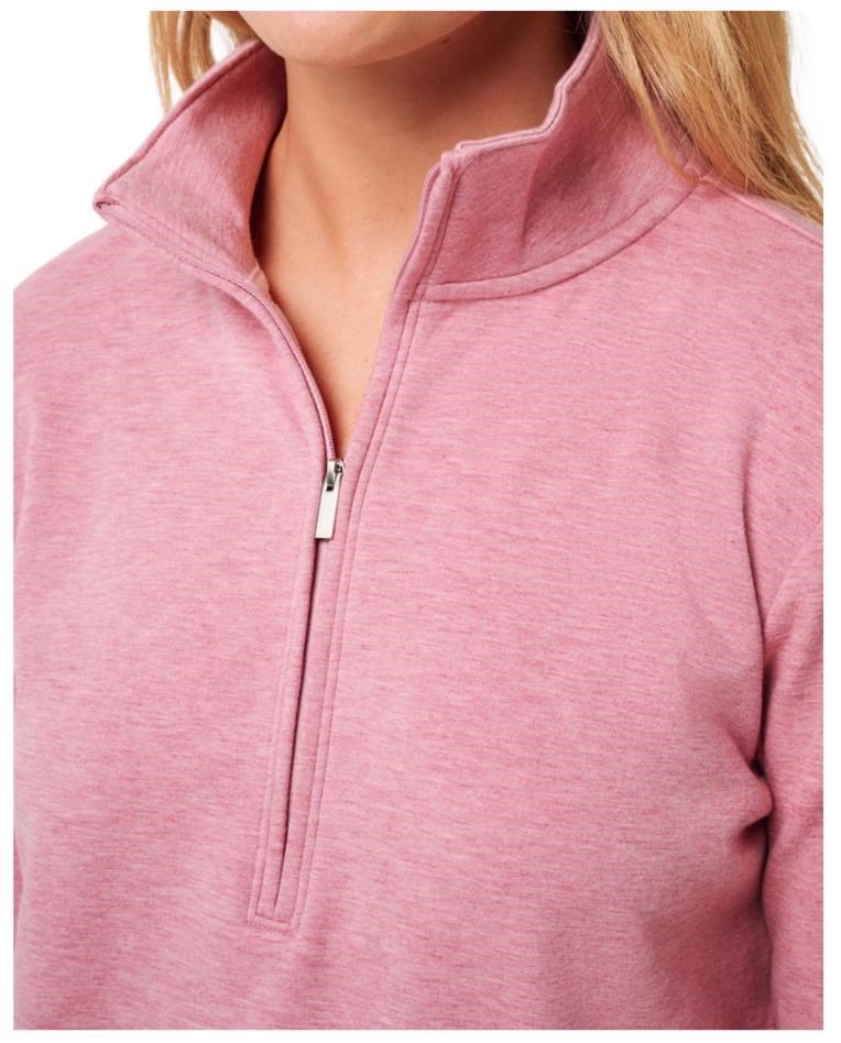 Travis Mathew Cloud Fleece Half-Zip dámská mikina, heather foxglove