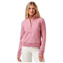 Travis Mathew Cloud Fleece Half-Zip dámská mikina, heather foxglove