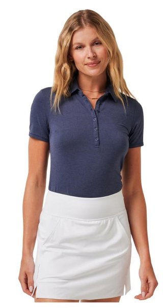 Travis Mathew Featherweight Active dámské polo, heather navy blazer