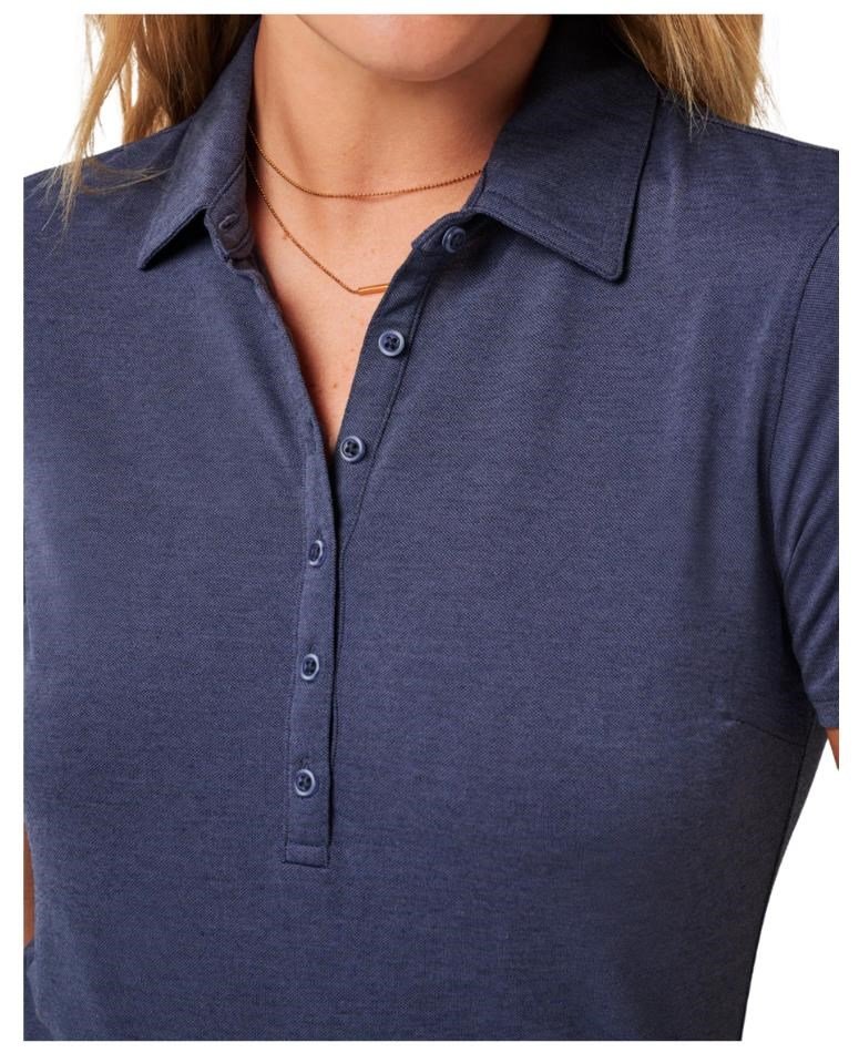 Travis Mathew Featherweight Active dámské polo, heather navy blazer