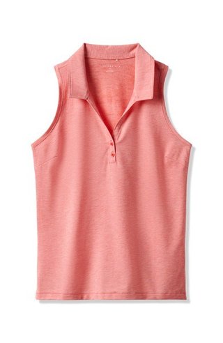 Travis Mathew Featherweight Active dámské polo bez rukávů, lososové