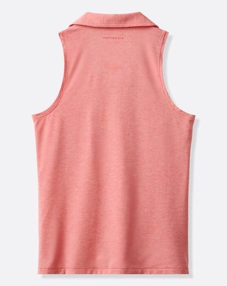 Travis Mathew Featherweight Active dámské polo bez rukávů, lososové