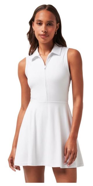 Travis Mathew Moveknit Sleeveless Polo golfové šaty, bílé
