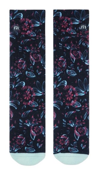 Travis Mathew Flourish Crew unisex ponožky, 1pár, mood indigo