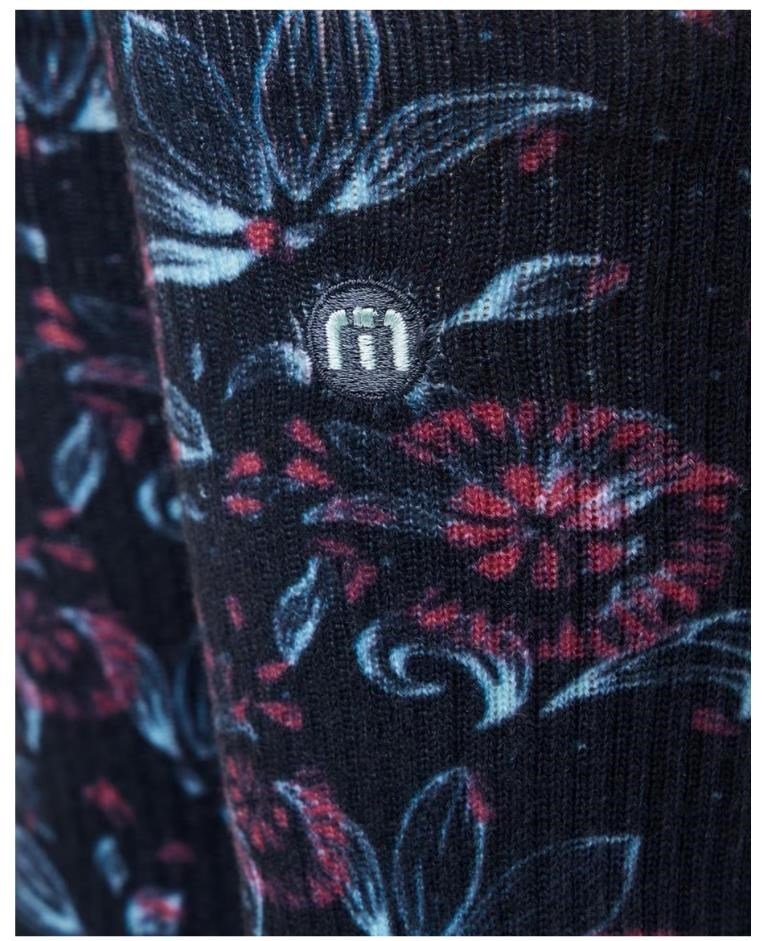 Travis Mathew Flourish Crew unisex ponožky, 1pár, mood indigo