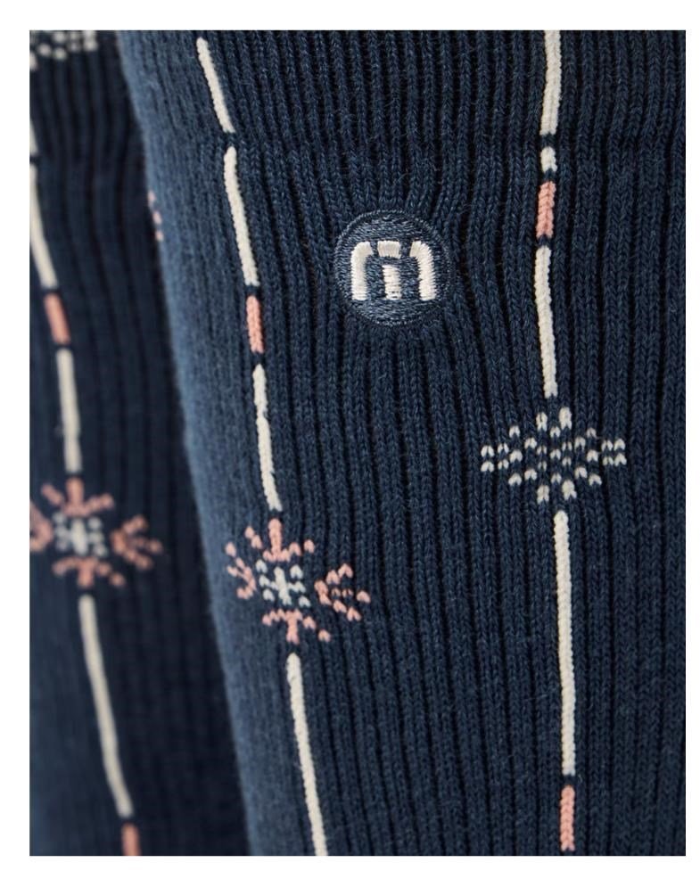 Travis Mathew Deco Crew unisex ponožky, 1pár, mood indigo