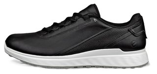 Ecco S-Casual pánské kožené golfové voděodolné boty, černé
