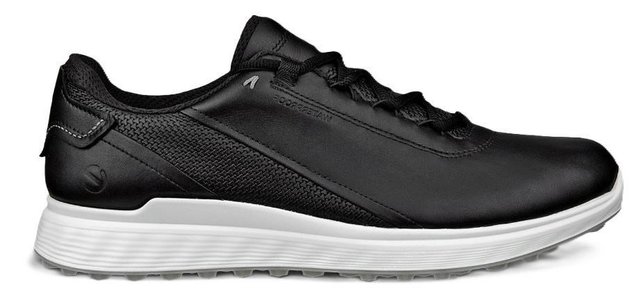 Ecco S-Casual pánské kožené golfové voděodolné boty, černé