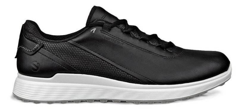 Ecco S-Casual pánské kožené golfové voděodolné boty, černé