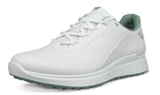 Ecco S-casual pánské kožené golfové voděodolné boty, bílé