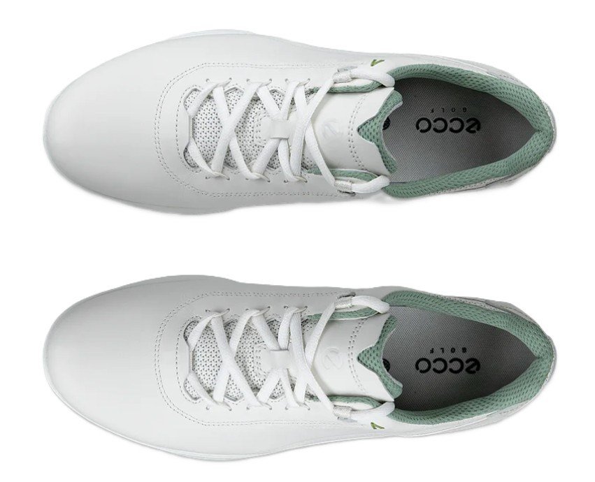 Ecco S-casual pánské kožené golfové voděodolné boty, bílé