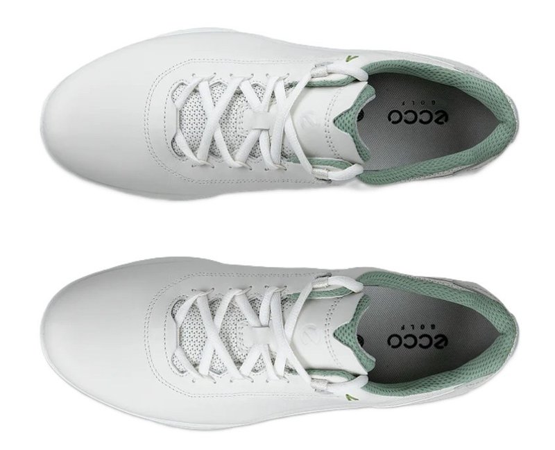 Ecco S-casual pánské kožené golfové voděodolné boty, bílé