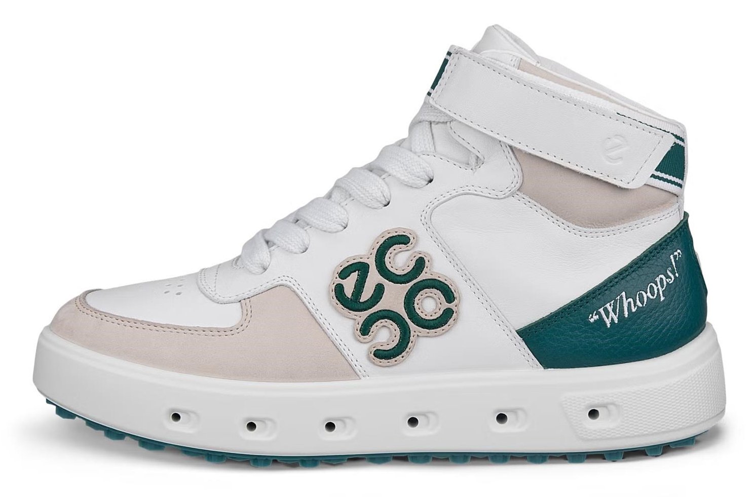 ECCO Street 720 dámské kožené Gore-Tex golfové boty, shadow white