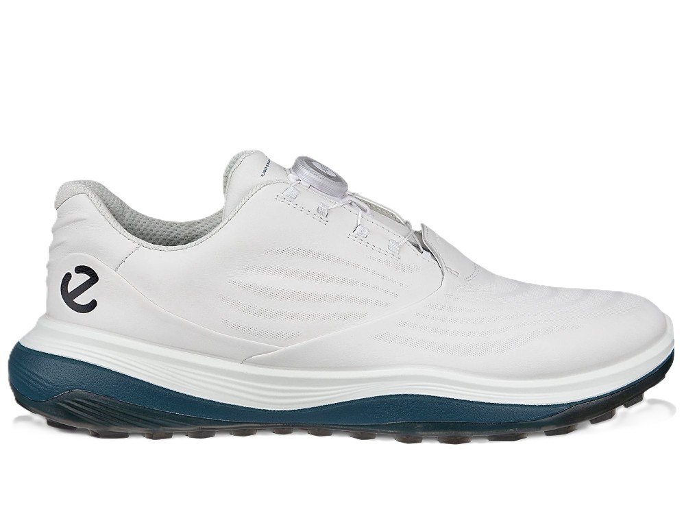 Ecco LT1 Boa pánské kožené golfové voděodolné boty, bílé