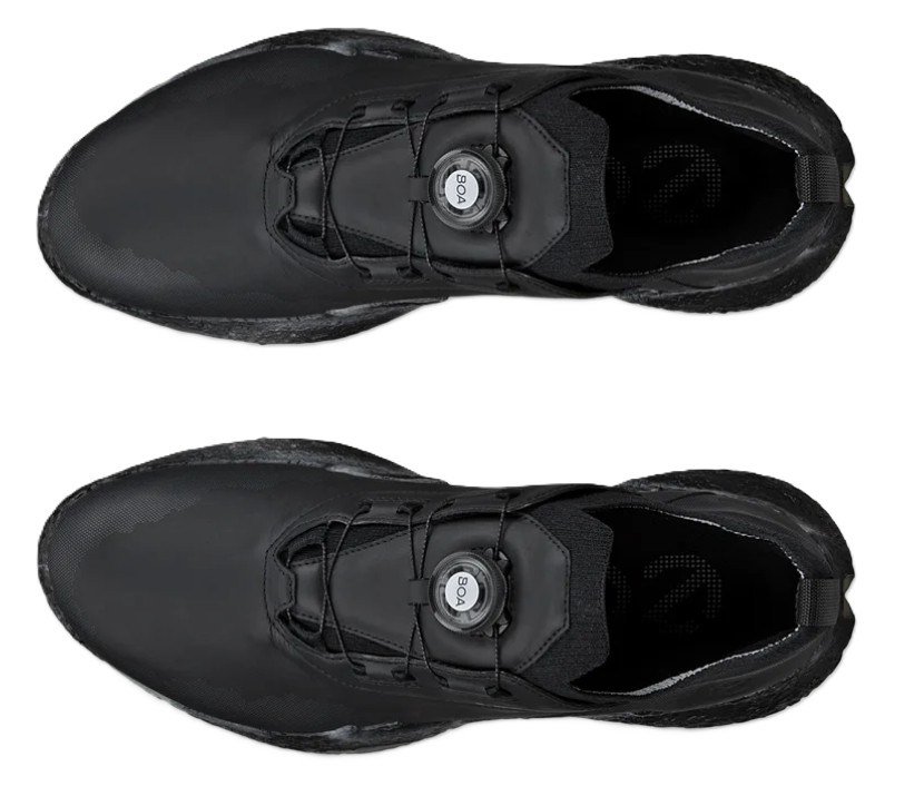 Ecco Biom H5 Boa pánské kožené golfové voděodolné boty, černé