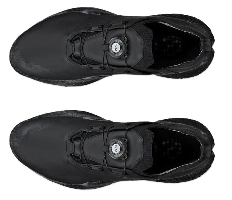 Ecco Biom H5 Boa pánské kožené golfové voděodolné boty, černé