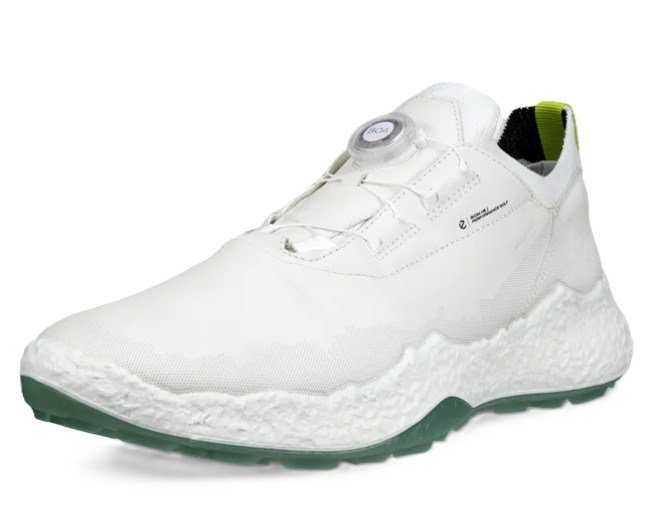 Ecco Biom H5 Boa pánské kožené golfové voděodolné boty, bílé
