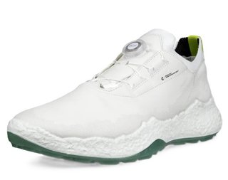 Ecco Biom H5 Boa pánské kožené golfové voděodolné boty, bílé