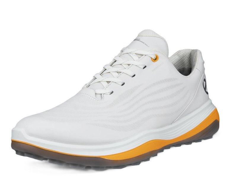 Ecco Lt1 pánské kožené golfové voděodolné boty, bílé