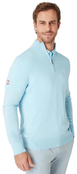 Callaway 1/4 Blended Merino pánský svetr, modrý