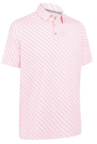 Callaway Twill Print pánské polo, strawberry pink