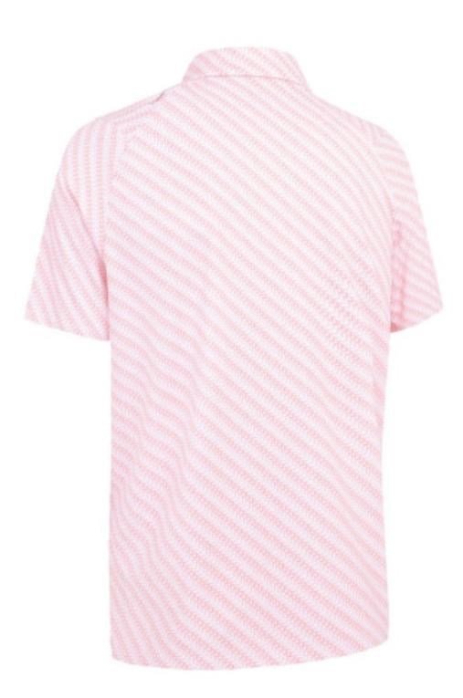 Callaway Twill Print pánské polo, strawberry pink