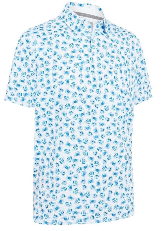 Callaway Crab Novelty Print pánské polo, bílé