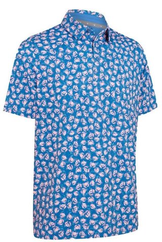Callaway Crab Novelty Print pánské polo, galaxy blue