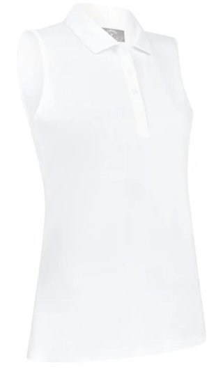 Callaway Tournament Sleeveless dámské polo, bílé